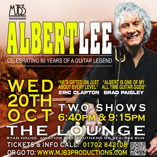 ALBERT LEE with full band - LIVE in 2027 ! WEDNESDAY 20 OCTOBER 2027 - FIRST SHOW - 6.40 PM