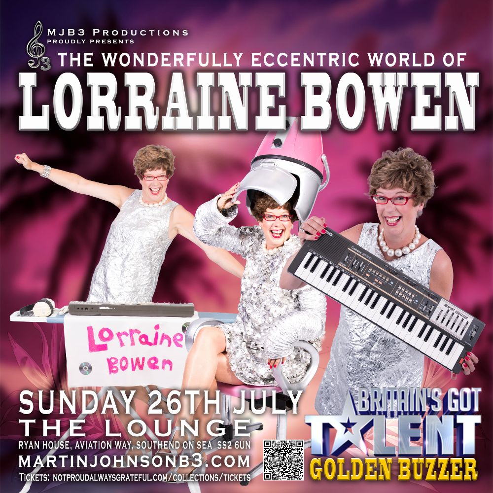 Sun 26 July - Lorraine Bowen "The Crumble Lady" LIVE! - MJB3 Productions